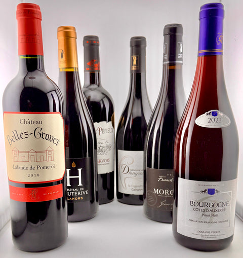 6 bottles of french red wine from a case 