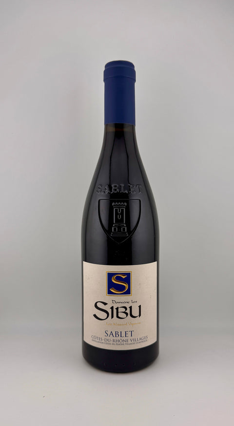 a bottle of Sablet, Domaine Sibu, AOP Sablet, 2023 (organic), red wine 