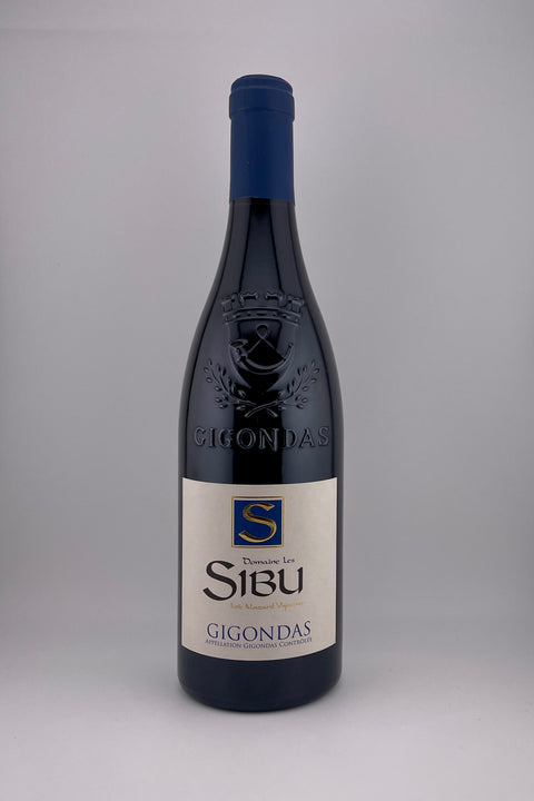 a bottle of Domaine Sibu, Gigondas, 2021, red wine