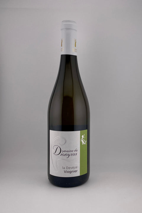 a bottle of Viognier, Domaine Dionysos, VDP Principauté d’Orange, 2022, white wine