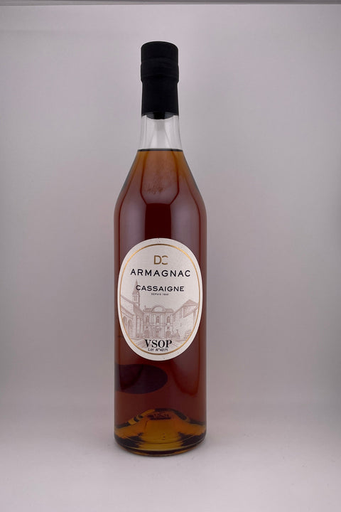 a bottle of VSOP, Domaine Cassaigne, armagnac