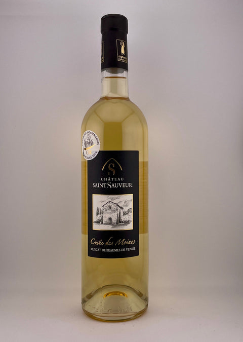 a bottle of Beaumes de Venise, Château Saint Sauveur, AOP Beaumes de Venise, 2018, white wine